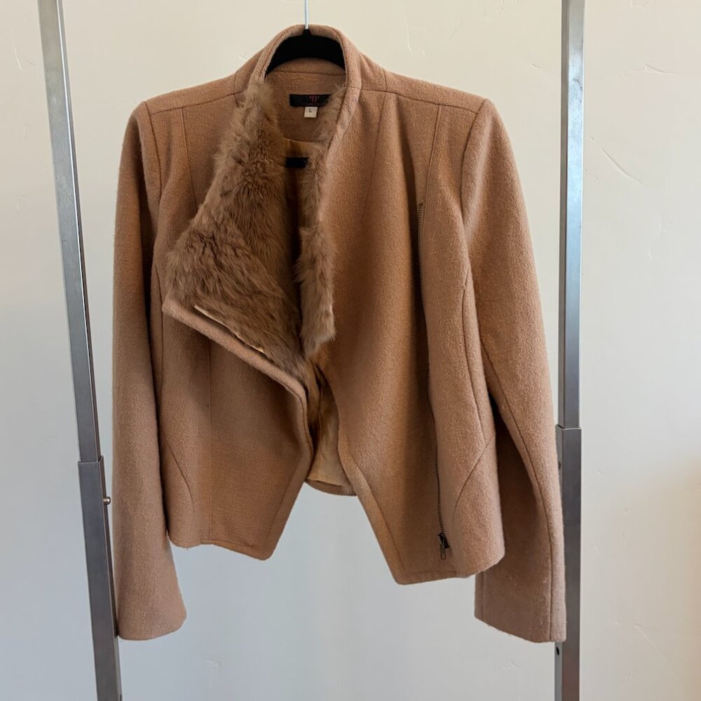 Personal Privilege Brown Fur Trimmed Coat